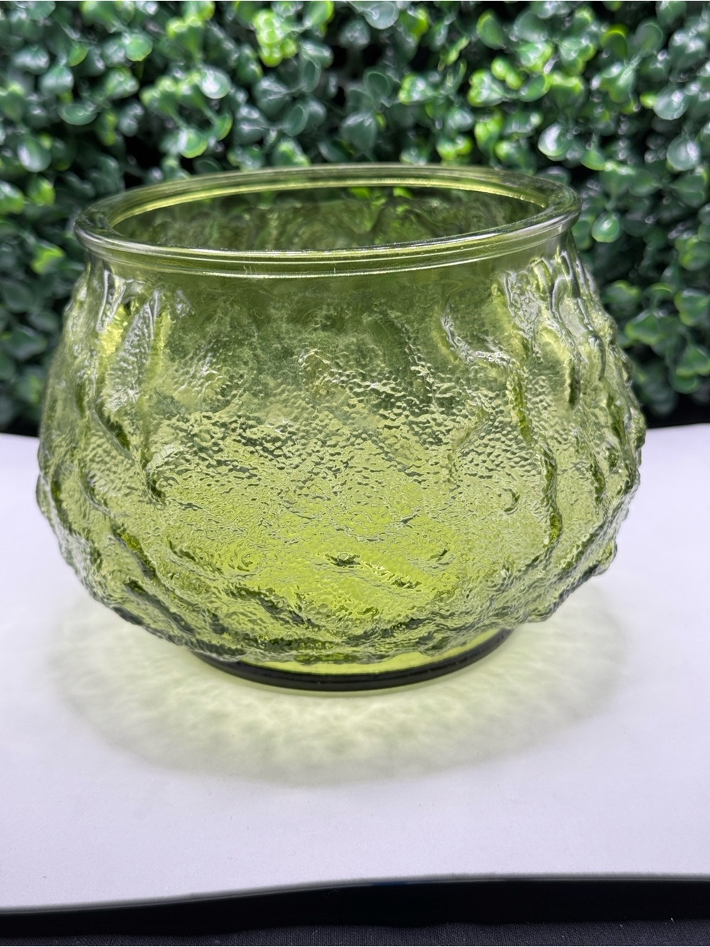 VINTAGE MID-CENTURY MOD AVOCADO GREEN PLANTER / BOWL - E.O. BRODY
